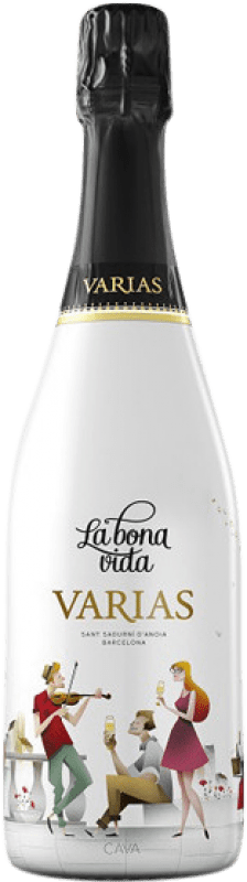 7,95 € Envoi gratuit | Vin Mousseux Blanc Cava Varias La Bona Vida D.O. Cava Espagne Macabeo — Macabeu, Xarel·lo, Parellada 75 cl