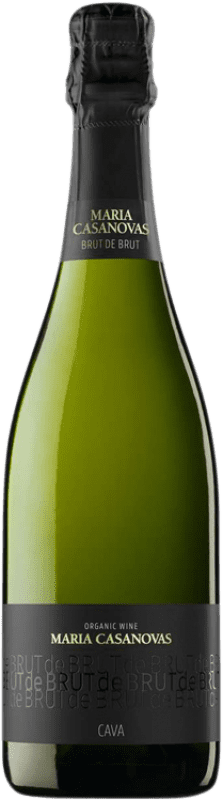 5,95 € Envio grátis | Espumante branco Maria Casanovas Brut Nature D.O. Cava Catalunha Espanha Pinot Preto, Macabeo, Xarel·lo, Chardonnay, Parellada Meia Garrafa 37 cl