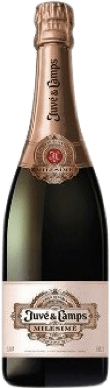 43,95 € Free Shipping | Rosé sparkling Juvé y Camps Milesimé Rosé Canister D.O. Cava Spain Pinot Black Bottle 75 cl