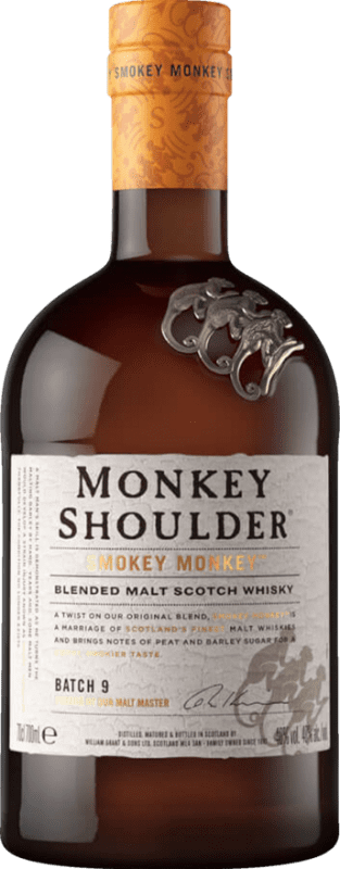 42,95 € 免费送货 | 调和威士忌 Grant & Sons Monkey Shoulder 苏格兰 英国 70 cl Smoky — 烟熏味