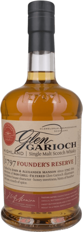 35,95 € Envio grátis | Whisky Single Malt Glen Garioch Founder's Reserva Escócia Reino Unido Garrafa 1 L
