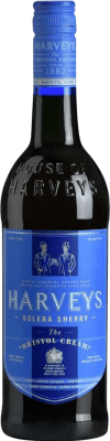 13,95 € Envio grátis | Vinho fortificado Harvey's Bristol Cream D.O. Jerez-Xérès-Sherry Andaluzia Espanha Palomino Fino, Pedro Ximénez Garrafa 75 cl