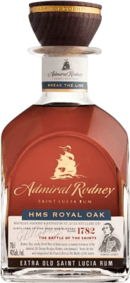 89,95 € Envio grátis | Rum Admiral Rodney Royal Oak Extra Old Santa Lúcia Garrafa 70 cl