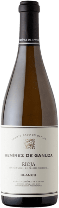 53,95 € Spedizione Gratuita | Vino bianco Remírez de Ganuza Blanco D.O.Ca. Rioja La Rioja Spagna Viura, Malvasía, Grenache Bianca Bottiglia 75 cl