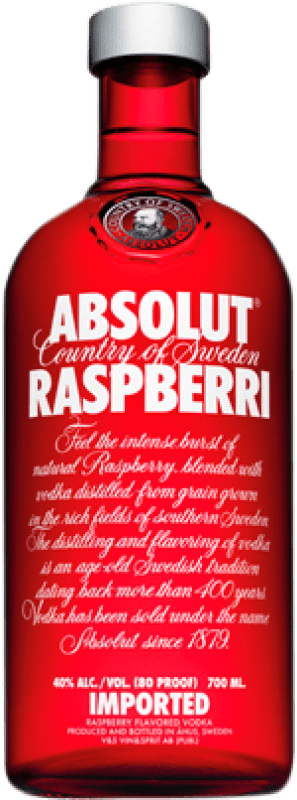 19,95 € 免费送货 | 伏特加 Absolut Rasperri 瑞典 瓶子 70 cl