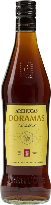 10,95 € Бесплатная доставка | Ром Arehucas Doramas Ron Miel Канарские острова Испания бутылка 70 cl