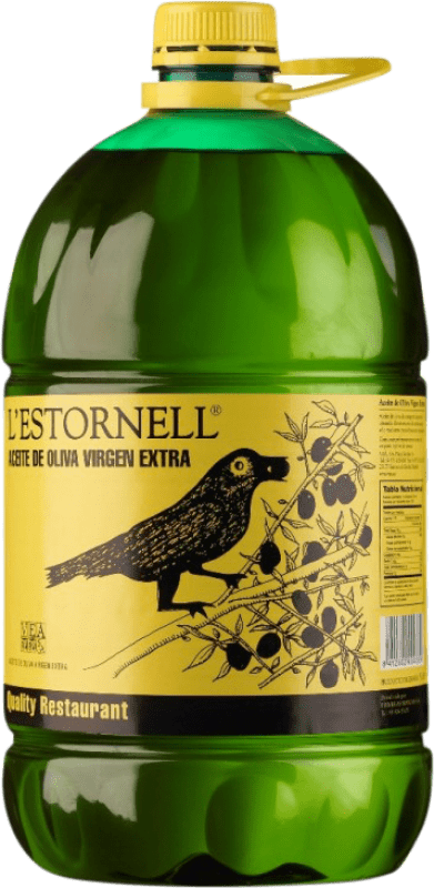 46,95 € Free Shipping | Olive Oil L'Estornell Quality Restaurant Catalonia Spain Picual, Arbequina Special Can 5 L