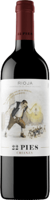 19,95 € Envío gratis | Vino tinto Locos por el Vino 22 Pies Crianza D.O.Ca. Rioja La Rioja España Tempranillo Botella Magnum 1,5 L