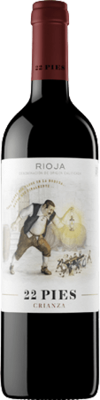 19,95 € Envio grátis | Vinho tinto Locos por el Vino 22 Pies Crianza D.O.Ca. Rioja La Rioja Espanha Tempranillo Garrafa Magnum 1,5 L