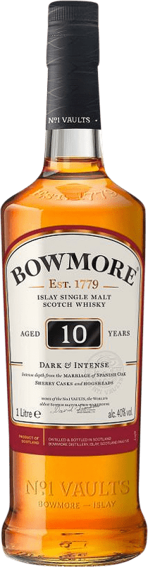 61,95 € 免费送货 | 单一麦芽威士忌 Morrison's Bowmore Dark — 深色 苏格兰 英国 10 岁 1 L Intenso — 浓烈