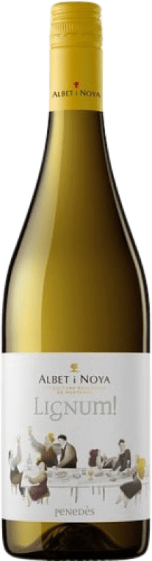 13,95 € Envío gratis | Vino Blanco Albet i Noya Lignum D.O. Penedès Cataluña España Xarel·lo, Chardonnay, Sauvignon Eco — Ecológico Botella 75 cl