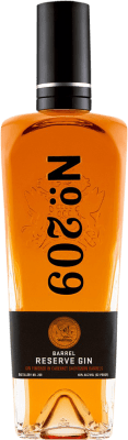 59,95 € Free Shipping | Gin Nº 209 Cabernet Sauvignon Barrel United States Bottle 70 cl