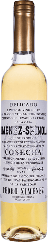 28,95 € Бесплатная доставка | Сладкое вино Ximénez-Spínola Delicado D.O. Jerez-Xérès-Sherry Андалусия Испания Pedro Ximénez Средняя бутылка 50 cl