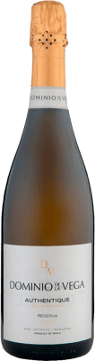 12,95 € Envio grátis | Espumante branco Dominio de la Vega Authentique Brut Nature D.O. Cava Comunidade Valenciana Espanha Macabeo, Xarel·lo Garrafa 75 cl