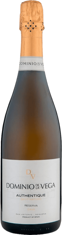 12,95 € Envio grátis | Espumante branco Dominio de la Vega Authentique Brut Nature D.O. Cava Comunidade Valenciana Espanha Macabeo, Xarel·lo Garrafa 75 cl