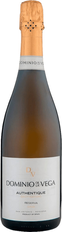 12,95 € Kostenloser Versand | Weißer Sekt Dominio de la Vega Authentique Brut Nature D.O. Cava Valencianische Gemeinschaft Spanien Macabeo, Xarel·lo Flasche 75 cl