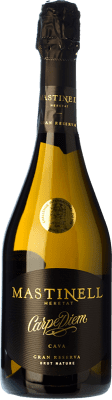 18,95 € Spedizione Gratuita | Spumante bianco MasTinell Carpe Diem Brut Nature Gran Riserva D.O. Cava Catalogna Spagna Xarel·lo, Chardonnay, Parellada Bottiglia 75 cl