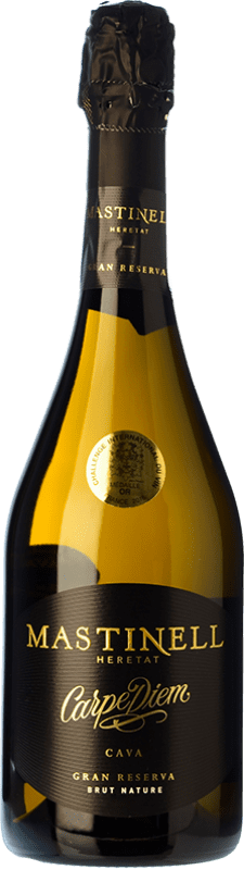 25,95 € Envío gratis | Espumoso blanco MasTinell Carpe Diem Brut Nature Gran Reserva D.O. Cava Cataluña España Xarel·lo, Chardonnay, Parellada Ecológico Botella 75 cl