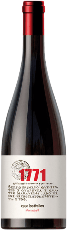 43,95 € Free Shipping | Red Wine Casa Los Frailes 1771 D.O. Valencia Valencian Community Spain Monastel de Rioja Eco — Organic Bottle 75 cl