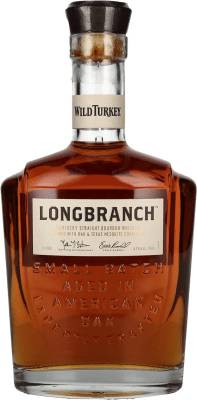 57,95 € Envío gratis | Whisky Bourbon Wild Turkey Longbranch Estados Unidos Botella 1 L