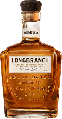 56,95 € Envío gratis | Whisky Bourbon Wild Turkey Longbranch Estados Unidos Botella 1 L