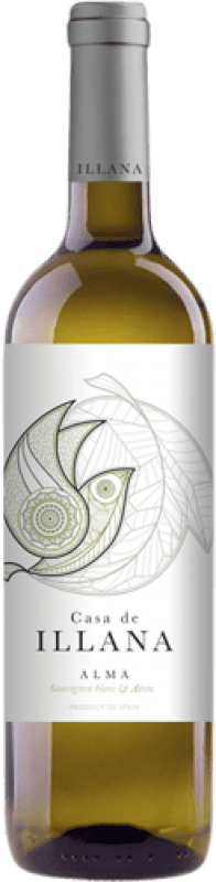 2,95 € Kostenloser Versand | Weißwein Casa de Illana Alma Alterung Kastilien-La Mancha Spanien Airén, Sauvignon Weiß Flasche 75 cl