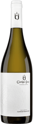 6,95 € Envío gratis | Vino blanco Cortijo de Jara Blanco Joven I.G.P. Vino de la Tierra de Cádiz Andalucía España Sauvignon Blanca, Gewürztraminer Botella 75 cl