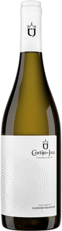 6,95 € Envío gratis | Vino blanco Cortijo de Jara Blanco Joven I.G.P. Vino de la Tierra de Cádiz Andalucía España Sauvignon Blanca, Gewürztraminer Botella 75 cl