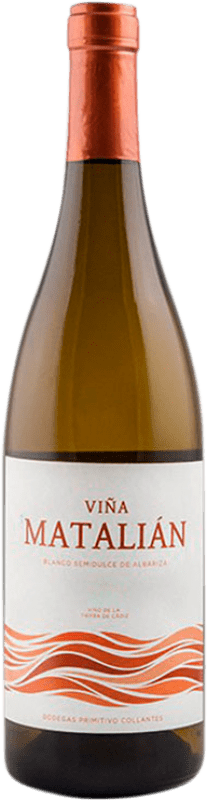7,95 € Free Shipping | White wine Primitivo Collantes Viña Matalian Semi-Dry Semi-Sweet I.G.P. Vino de la Tierra de Cádiz Andalusia Spain Palomino Fino, Muscatel Small Grain Bottle 75 cl