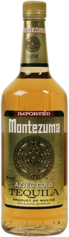 18,95 € Envío gratis | Tequila Montezuma Aztec Gold México Botella 1 L