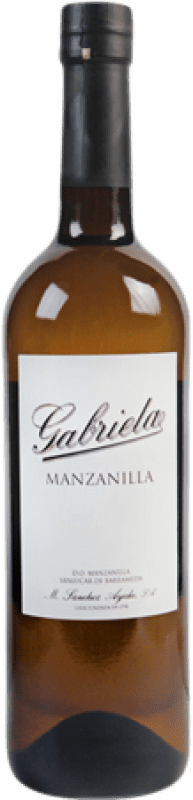 9,95 € Free Shipping | Fortified wine Sánchez Ayala Gabriela D.O. Manzanilla-Sanlúcar de Barrameda Andalusia Spain Palomino Fino Bottle 75 cl