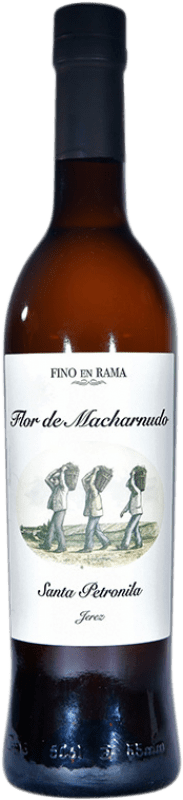 17,95 € Envio grátis | Vinho fortificado Santa Petronila Fino en Rama Flor de Macharnudo D.O. Jerez-Xérès-Sherry Andaluzia Espanha Palomino Fino Garrafa Medium 50 cl