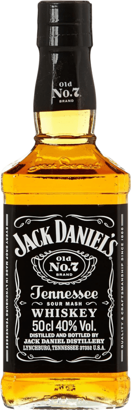 24,95 € Envio grátis | Whisky Bourbon Jack Daniel's Estados Unidos Garrafa Medium 50 cl