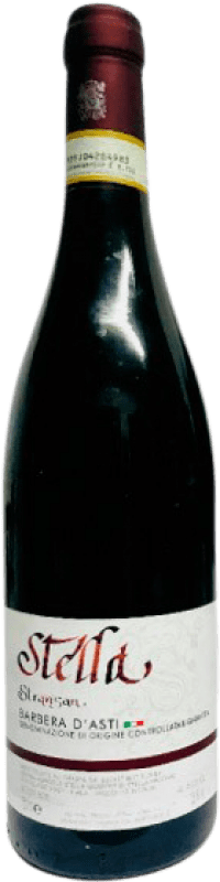 11,95 € Бесплатная доставка | Красное вино Stella Giuseppe Stravisan D.O.C. Barbera d'Asti Пьемонте Италия Barbera бутылка 75 cl
