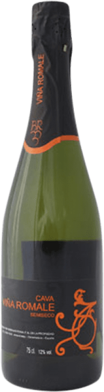 3,95 € Spedizione Gratuita | Spumante bianco Viña Romale Semisecco Semidolce D.O. Cava Estremadura Spagna Macabeo, Parellada Bottiglia 75 cl