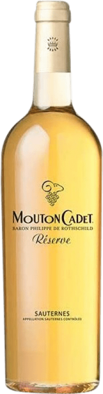 25,95 € 免费送货 | 白葡萄酒 Philippe de Rothschild Mouton Cadet A.O.C. Sauternes 波尔多 法国 Sémillon — 赛美蓉, Muscadelle — 密斯卡黛尔, Sauvignon — 苏维浓 半瓶装 37 cl