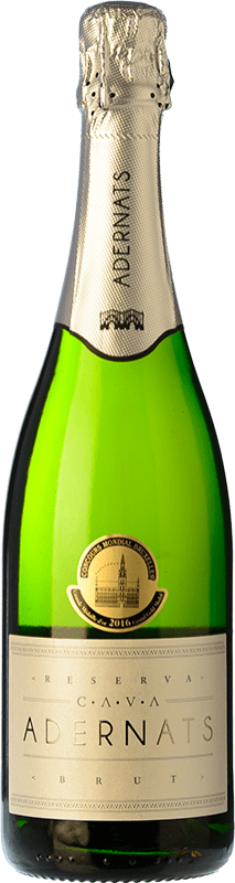 9,95 € Free Shipping | White Sparkling Wine Adernats Brut Reserve — Aged D.O. Cava Spain Macabeo, Xarel·lo, Parellada Bottle 75 cl