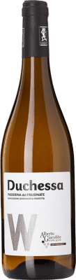 12,95 € Envío gratis | Vino Blanco Alberto Giacobbe Duchessa I.G.T. Frusinate Lazio Italia Passerina 75 cl
