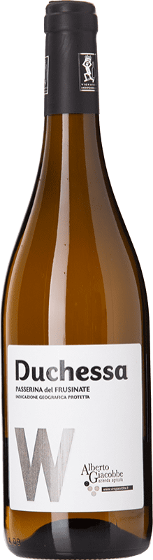 12,95 € Envio grátis | Vinho branco Alberto Giacobbe Duchessa I.G.T. Frusinate Lácio Itália Passerina Garrafa 75 cl