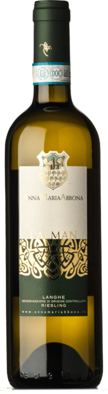 16,95 € Envío gratis | Vino blanco Anna Maria Abbona L'Alman D.O.C. Langhe Piemonte Italia Riesling Botella 75 cl