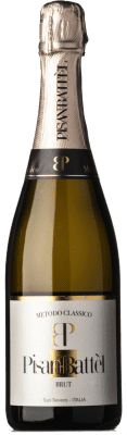 19,95 € 免费送货 | 白起泡酒 Antonio Pisante Pisan-Battèl Metodo Classico 香槟 I.G.T. Puglia 普利亚大区 意大利 Bombino Bianco 瓶子 75 cl