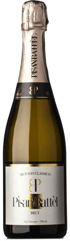 19,95 € 免费送货 | 白起泡酒 Antonio Pisante Pisan-Battèl Metodo Classico 香槟 I.G.T. Puglia 普利亚大区 意大利 Bombino Bianco 瓶子 75 cl