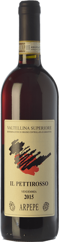 37,95 € Kostenloser Versand | Rotwein Ar.Pe.Pe. Il Pettirosso Superior D.O.C. Valtellina Lombardei Italien Nebbiolo Flasche 75 cl