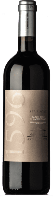 15,95 € 送料無料 | 赤ワイン Artimino Ser Biagio D.O.C. Barco Reale di Carmignano トスカーナ イタリア Merlot, Cabernet Sauvignon, Sangiovese ボトル 75 cl