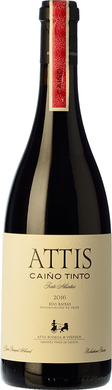 28,95 € Free Shipping | Red wine Attis Aged D.O. Rías Baixas Galicia Spain Caíño Black Bottle 75 cl