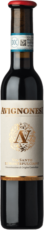 63,95 € Бесплатная доставка | Сладкое вино Avignonesi D.O.C. Vin Santo di Montepulciano Тоскана Италия Malvasía, Trebbiano Toscano миниатюрная бутылка 10 cl