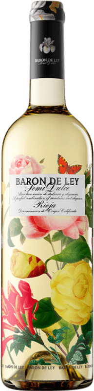12,95 € Free Shipping | White wine Barón de Ley Blanco Semidulce Semi-Dry Semi-Sweet D.O.Ca. Rioja The Rioja Spain Viura, Sauvignon White Bottle 75 cl