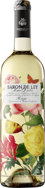 64,95 € Envío gratis | Vino blanco Barón de Ley Blanco Semi-Seco Semi-Dulce D.O.Ca. Rioja La Rioja España Viura, Sauvignon Blanca Botella 75 cl