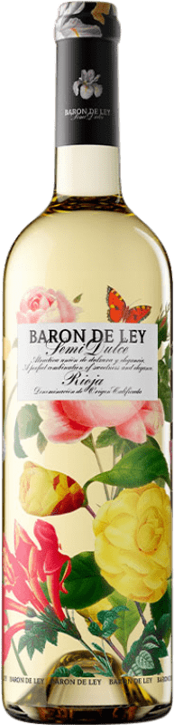 9,95 € Free Shipping | White wine Barón de Ley Blanco Semi-Dry Semi-Sweet D.O.Ca. Rioja The Rioja Spain Viura, Sauvignon White Bottle 75 cl