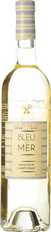 7,95 € Free Shipping | White Wine Bernard Magrez Bleu de Mer I.G.P. Vin de Pays d'Oc Languedoc France Chardonnay, Sauvignon 75 cl